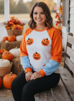 Halloween Pumpkin Print Long Sleeve T-Shirt