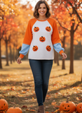 Halloween Pumpkin Print Long Sleeve T-Shirt