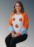 Halloween Pumpkin Print Long Sleeve T-Shirt