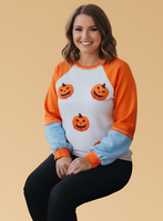 Halloween Pumpkin Print Long Sleeve T-Shirt