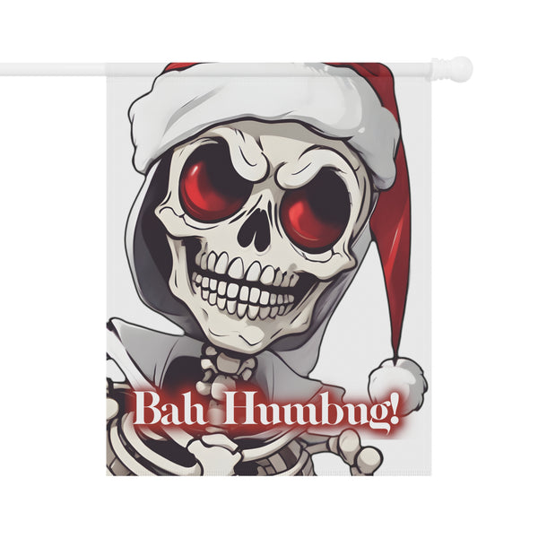 Autumn LeAnn Designs | Skeleton Not A Fan Of Christmas Holiday Decor 24.5'' × 32'' Yard Flag