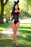 Roma Costume |  Boudoir 9pc Bunny Bustier Costume, Black