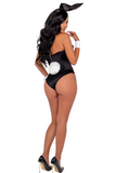 Boudoir 9pc Bunny Bustier Women's Halloween Cosplay Costume, Black