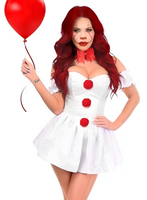 3 PC Killer Clown Women's Corset  Halloween Cosplay  Costume