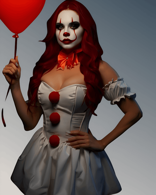 3 PC Killer Clown Women's Corset  Halloween Cosplay  Costume