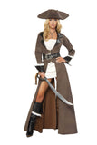 Roma Costume | Pirate Captain 4pc Cosplay  Women's  Halloween Costume