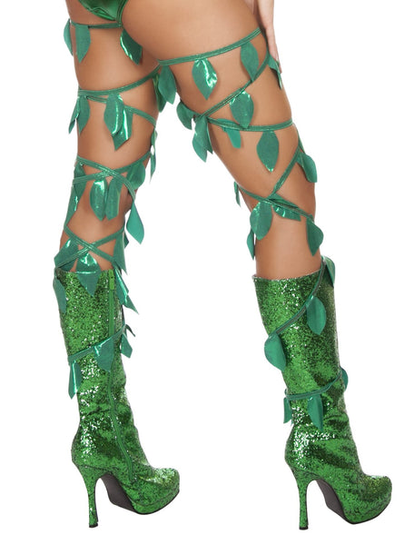 Roma Costume | Green Leaf Thigh Wraps