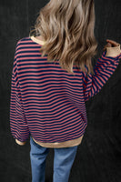 Pumpkin Striped Long Sleeve Sweatshirt