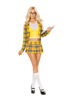 Girl without a Clue 3pc Cosplay Women's Halloween Costume, School Girl Costume