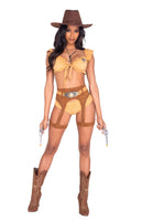 Wild & Sexy West Costume 4pc Cosplay Women's Halloween Costume