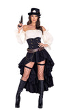 Steampunk Seductress 6pc Cosplay Women's Halloween Costume