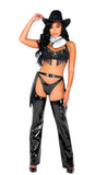 Midnight Gunslinger Cowgirl Women's Halloween Cosplay Costume