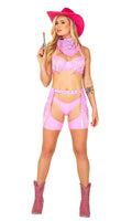 Pretty Pink Cowgirl Women's Halloween Cosplay Costume