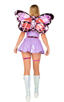 Purple Butterfly Cosplay 2pc Women's Halloween Costume