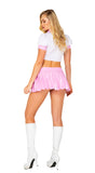 Roma Costume | Pleated Vinyl Skirt Women's Halloween Cosplay Costume