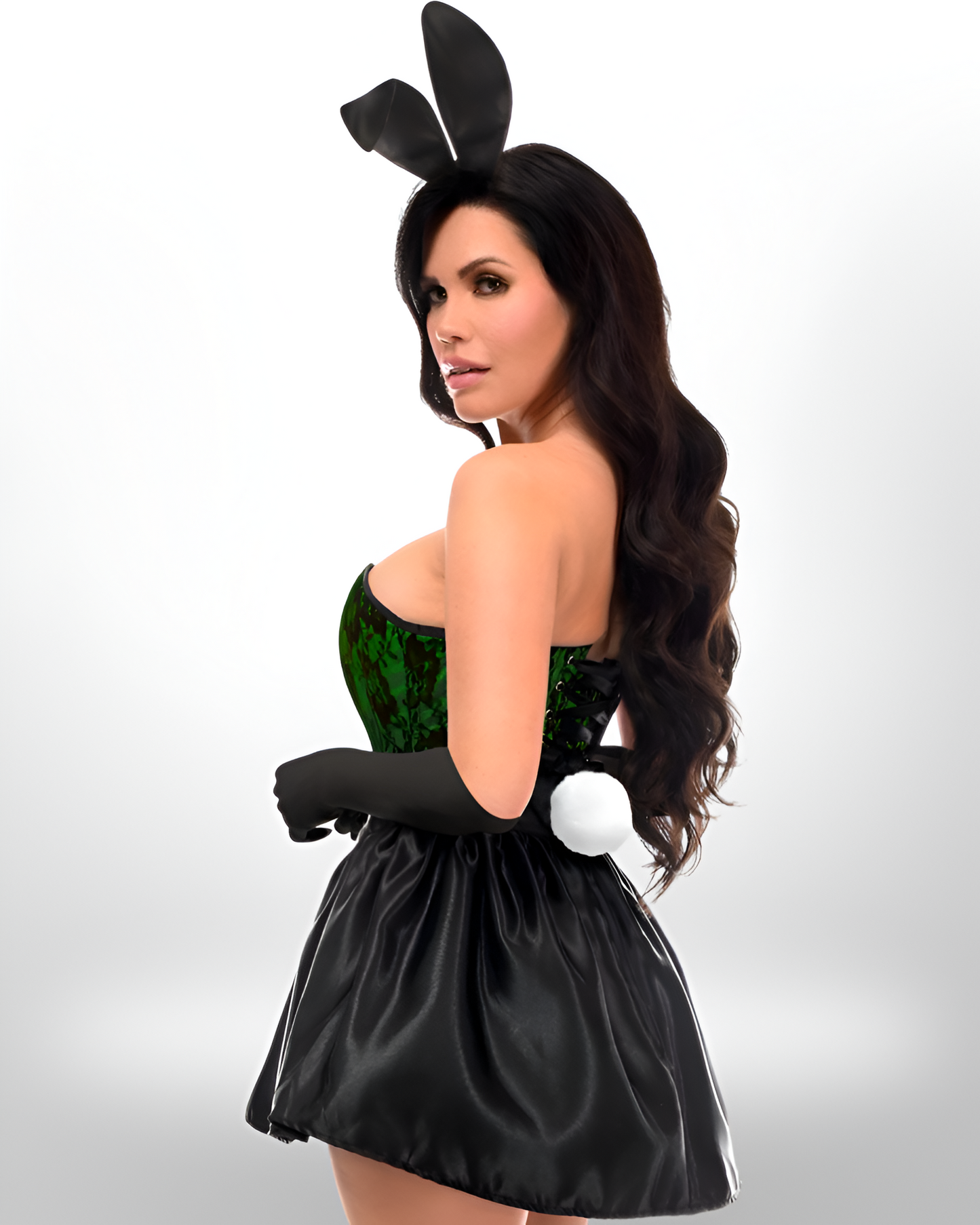 Premium Boudoir Women's Green 5pc Corset Halloween Cosplay Fantasy  Bunny Costume