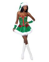 Roma Costume | Santa's Elf Women's 2pc Christmas Costume Dress