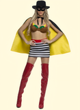 Yummy Meal Hamburger Bandit 4pc Women's Costume