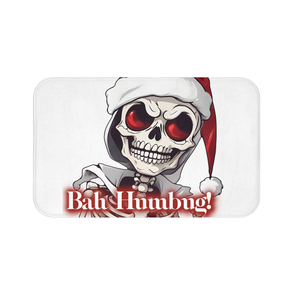 Autumn LeAnn Designs | Skeleton Not A Fan Of Christmas Bath Mat, Home and Bathroom Decor