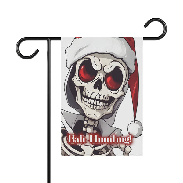 Autumn LeAnn Designs | Skeleton Not A Fan Of Christmas Holiday Decor 12" x 18'' Garden Flag