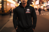 Autumn LeAnn Designs | Skeleton Not a Fan of Christmas Unisex Full Zip Hoodie, Black