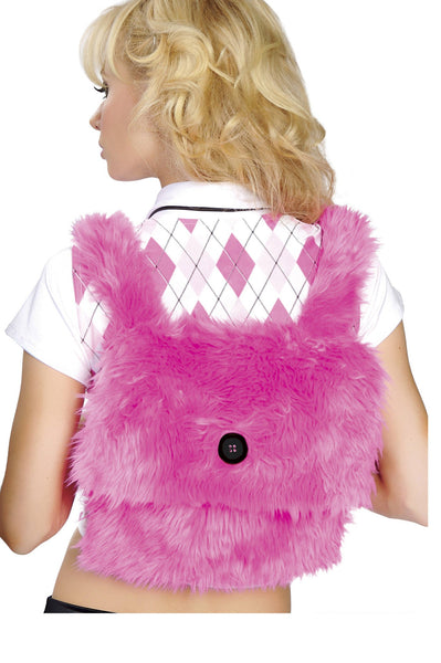 Fur Back Pack Costume Accessory