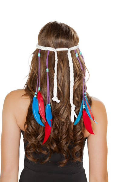 Roma Costume | White Indian Headband