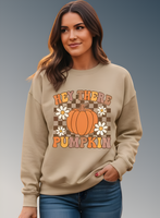 Hey There Pumpkin Graphic Long Sleeve Sweatshirt