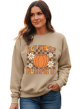 Hey There Pumpkin Graphic Long Sleeve Sweatshirt