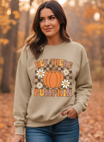 Hey There Pumpkin Graphic Long Sleeve Sweatshirt