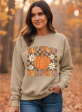 Hey There Pumpkin Graphic Long Sleeve Sweatshirt