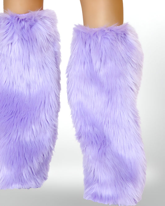 Lavender Faux Fur Leg Warmers for Ultimate Comfort and Style