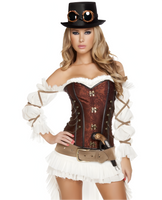 Steampunk Babe Women’s 7pc Halloween Cosplay Costume