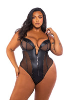 Roma Costume | Lust & Faux Leather Lingerie Teddy, Black