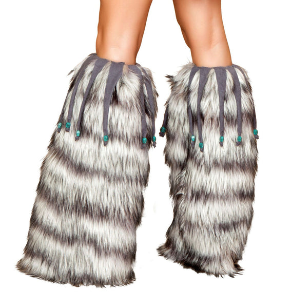 Leg Warmers with Beaded Fringe Costume Accessory