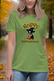 Autumn LeAnn Designs | Happy Halloween Boston Terrier Women's Relax T-Shirt, Heather Prism Natural