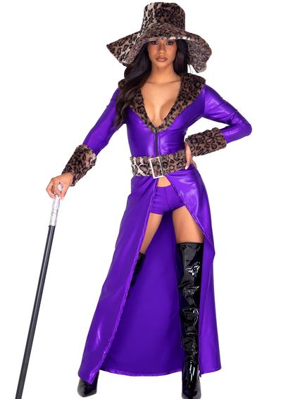 Strut in Purple Women’s 4pc Pimp Halloween / Cosplay Costume - Autumn LeAnn Designs®