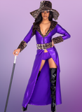 Made of Money Women’s 4pc Pimp Halloween / Cosplay Costume by Roma Costumes 