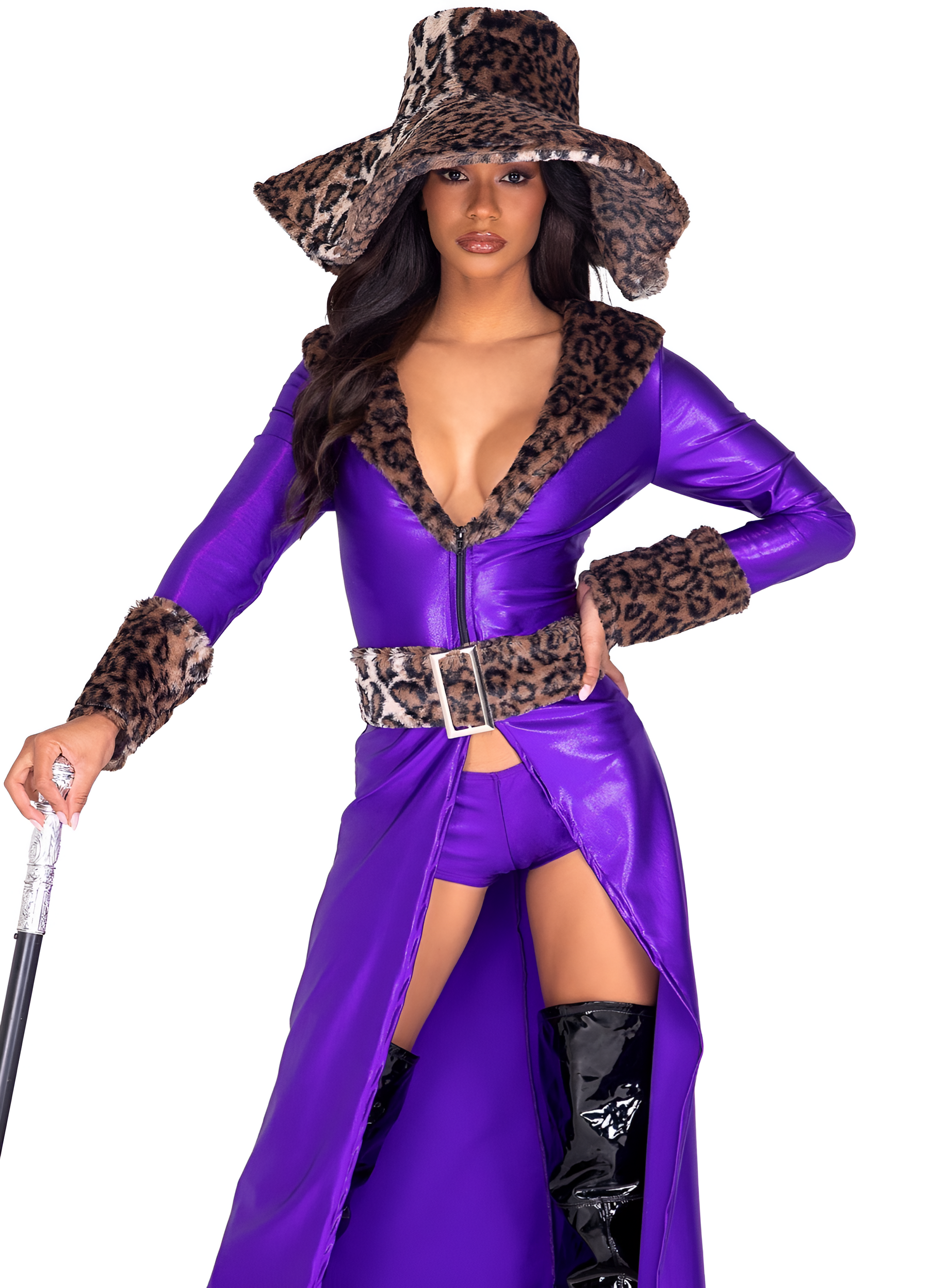 Strut in Purple Women’s 4pc Pimp Halloween / Cosplay Costume - Autumn LeAnn Designs®
