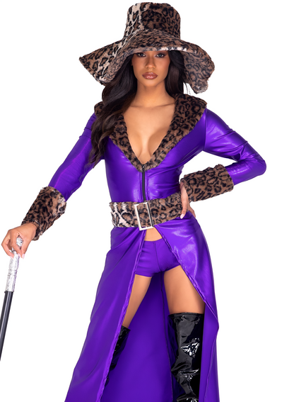 Strut in Purple Women’s 4pc Pimp Halloween / Cosplay Costume - Autumn LeAnn Designs®