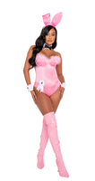 Roma Costume |  Boudoir 9pc Bunny Bustier Costume, Pink