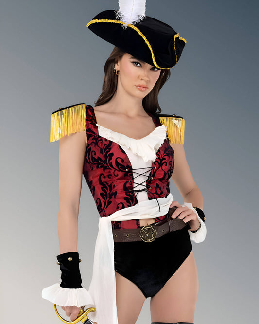 Playboy High Sea Pirate Women's 7pc Halloween Cosplay Costume
