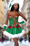 Roma Costume | Santa's Elf Women's 2pc Christmas Costume Dress