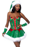 Roma Costume | Santa's Elf Women's 2pc Christmas Costume Dress