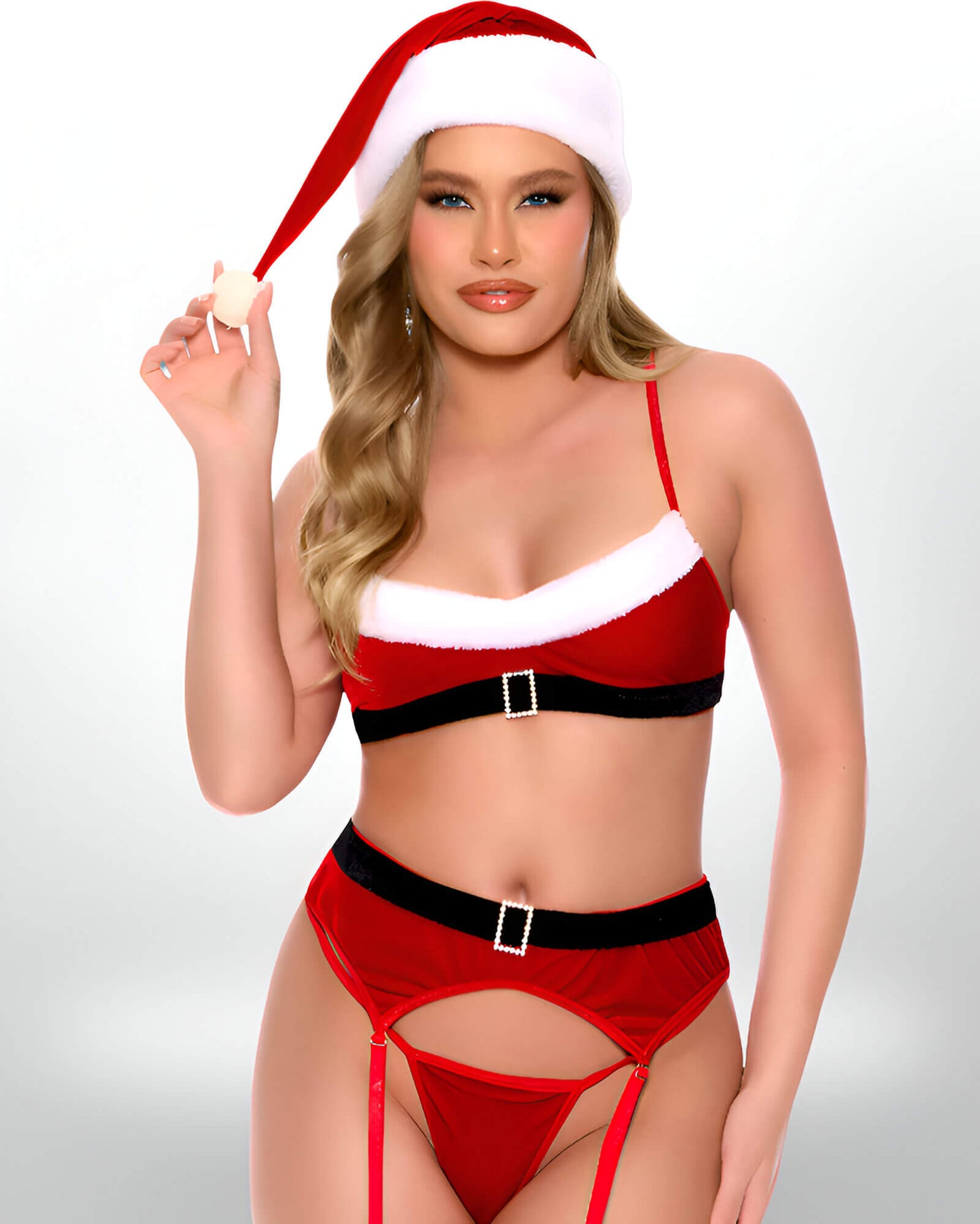 Santa’s Little Helper Women's Christmas Costume Lingerie Set