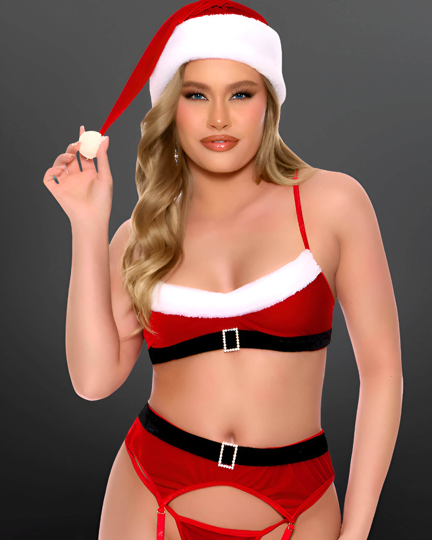 Santa’s Little Helper Women's Christmas Costume Lingerie Set