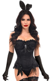 Burlesque Bunny Black Corset 4pc Cosplay Women's Halloween Costume