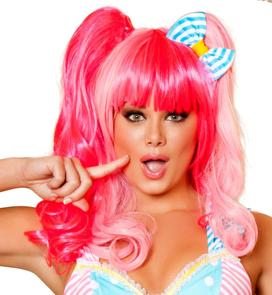 Pink Wig Costume Accessory