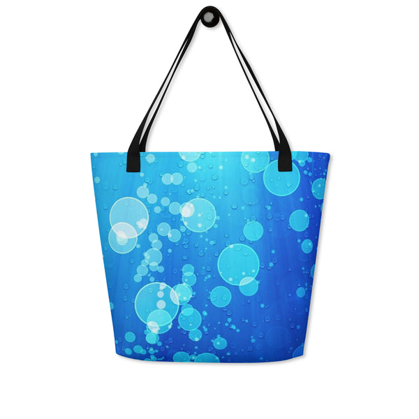 Autumn LeAnn Designs® | Blue Water Bubbles Large Tote Bag