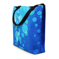 Autumn LeAnn Designs® | Blue Water Bubbles Large Tote Bag